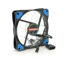 Кулер корпусний 12025 DC sleeve fan 3pin + 4pin - 120*120*25мм, 12V, 1100об/хв, Blue