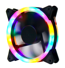 Кулер корпусний 12025 DC sleeve fan 3pin + 4pin - 120 * 120 * 25мм, 12V, 1100об / хв, Pink-Yellow-Blue-Red, двосторонній