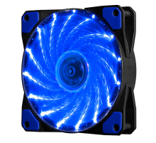 Кулер корпусний 12025 DC sleeve fan 4pin - 120 * 120 * 25мм, 12V, 1100об / хв, 15LED, Blue