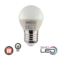 Лампа кульова ELITE SMD LED 6W 4200K Е27 480Lm 175-250V