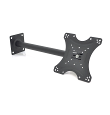 Кронштейн на стелю для TV PiPo PP-DS076-3, 14"-40", до 35кг, поворотний 360°, кут нахилу ±15°, Black, Box