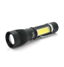 Ліхтарик ручний Watton WT-028, Cree T6+16SMD, 3 реж., ZOOM, 6800mAh акумулятор, зарядка microUSB, IP44. 135 х 30 х 20. BOX