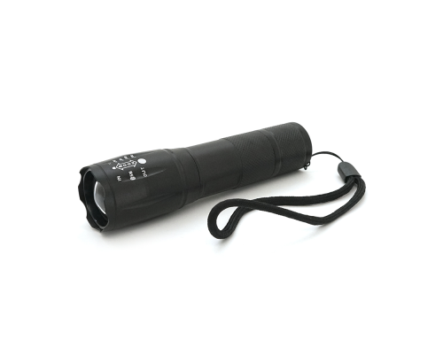 Ліхтар ручний BAILONG BL-1831-A, 1LED Cree XM-L T6, 3W, 3 режими, ZOOM, 18650/1400mah (перехідник 3*AAA), Black, IP40, 123х30х21мм, BOX