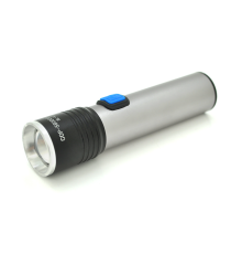 Ліхтар ручний Flashlliight K31, 1LED Cree XML-T, 10W, 3 режими, ZOOM, 18650/2400 вбудований, Black, IP44, microUSB, 111х28х24мм, BOX