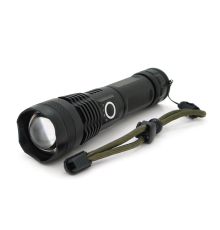 Ліхтар ручний Voltronic KY-P50X80, 1LED Cree XHP50.2, 19W, 5 режими, ZOOM,18650/6800mah/3xААА, Black, IP40, кабель USB-micro, 165х42х35мм, BOX