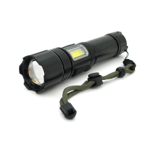 Ліхтар ручний Voltronic XHP70-XST1821, 1LED Cree XHP50.2, 19W, бічний світлодіод, 7 режими, ZOOM,18650/ААА /2600mah, Black, IP40, кабель USB-micro, 170х42х32м