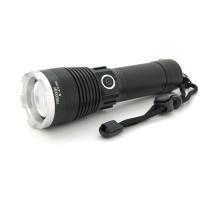Ліхтар ручний Bailong BL-A75-P90, 1LED Cree XHP50.2, 19W, 5 режими, ZOOM,26650/6800mah/3xААА, Black, IP40, кабель USB-micro, 160х46х32мм, BOX