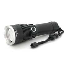 Ліхтар ручний Bailong BL-A75-P90, 1LED Cree XHP50.2, 19W, 5 режими, ZOOM,26650/6800mah/3xААА, Black, IP40, кабель USB-micro, 160х46х32мм, BOX