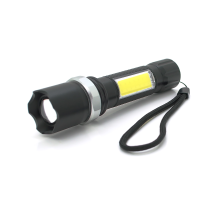 Ліхтарик ручний LATERNA M919, COB+ 3W XPE led, Zoom, 2+1 режим, корпус метал, вбудований аккум, USB кабель, IP40, 140х33х26, Box