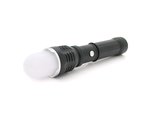 Ліхтар ручний Watton WT-282, 1LED CREE Q5, 3W, 2 режими, ZOOM,18650 /ААА/1300mah, Black, IP40, СЗУ+АЗУ, 190х45х30мм, BOX