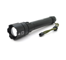 Ліхтар ручний Bailong BL-L-6-P90, 1LED P90, 50W, 3 режими, ZOOM, 2х18650/12800 Black, IP44, кабель USB-micro, 230х50х32мм, BOX