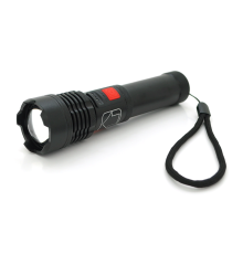 Ліхтарик Bailong BL-X72-P90, 3 режими, алюміній, вбудований акум, USB кабель, BOX