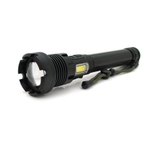 Ліхтар ручний Voltronic XHP90, 1LED XHP90, 45W, бічний світлодіод, 7 режими, ZOOM, 2х18650/6200mah, Black, IP40, кабель USB-Type-С, 260х60х35мм, BOX
