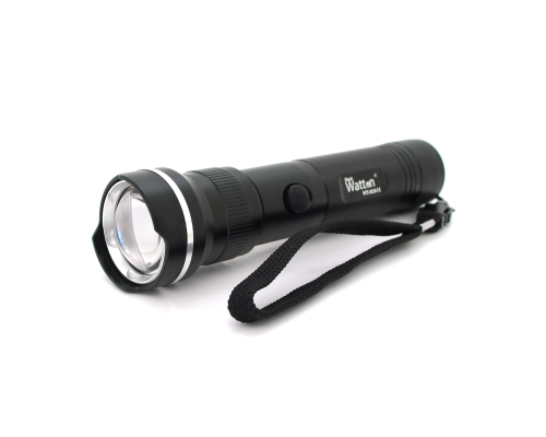 Ліхтар ручний Watton WT-010, 1LED CREE Q5, 3W, 5 режими, ZOOM,18650/3200mah, Black, IP40, СЗУ під 2 акб, 180х45х34мм, BOX Ліхтар ручний Watton WT-010, 1LED CREE Q5, 3W, 5 режими, ZOOM,18650/3200mah, Black, IP40, СЗУ під 2 акб, 180х45х34мм, BOX