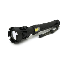 Ліхтар ручний Voltronic XHP90.2, 1LED XHP110, 72W, бічний світлодіод, 7 режими, ZOOM, 2х18650/без Акб, Black, IP40, кабель USB-micro, 260х60х35мм, BOX