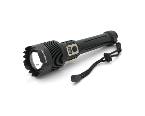 Ліхтар ручний Bailong BL-G201-P360, 1LED XHP360, 50W, 5 режими, ZOOM, 2x26650/8800mah, Black, IP40, кабель USB-Type-С, 270х60х36мм, BOX