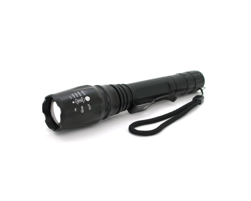 Ліхтар ручний Watton WT-241, 1LED Cree Q5, 3W, 5 режимів, ZOOM, 2х18650/2800mah, Black, IP44, СЗУ+АЗУ, 222х34х25мм, BOX