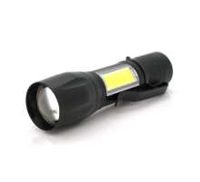 Ліхтарик ручний GOLD ORION YT29204, 3WLED+COB, CREE Q5, Zoom, 3 режими, алюміній, вбудований акум, USB кабель, IP44, 98х24х20, Box