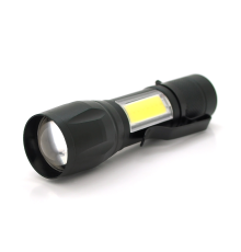 Ліхтарик ручний GOLD ORION YT29204, 3WLED+COB, CREE Q5, Zoom, 3 режими, алюміній, вбудований акум, USB кабель, IP44, 98х24х20, Box