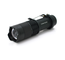 Ліхтар ручний KAMASTAR KM-82, 1LED CREE Q5, 3W, 3 режими, ZOOM, АА/1300mah, Black, IP40, СЗУ, 82х26х26мм, BOX