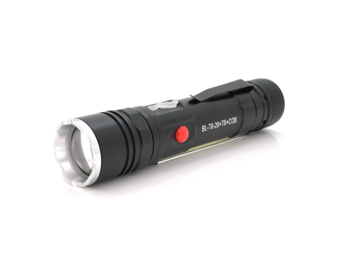 Ліхтарик Bailong BL-26+COB, Zoom, 3 режими, алюміній, компас, акум 18650, USB кабель, магніт, СЗУ, BOX Ліхтарик Bailong BL-26+COB, Zoom, 3 режими, алюміній, компас, акум 18650, USB кабель, магніт, СЗУ, BOX