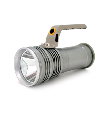 Ліхтар пошуковий GLH-3405, 1LED T6, 10W, 3 режими, 2*18650, Silver, IP40, СЗУ, перехідник, 150х65х95мм, BOX