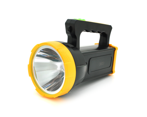 Ліхтар пошуковий XO-YH03, 1LED, 5W, 3 напрямки, 18650/1500mah, TYPE-C, Black/Yellow, IP65, 200х100х140мм, Q22