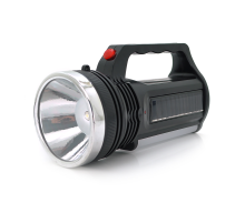 Ліхтар пошуковий ForLife FL-3276, 1LED+COB T6, 10W, 1+1 режим, 750mah, Black, IP40, кабель 220В+Solar, 170х80х100мм, BOX