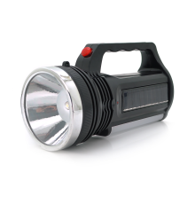 Ліхтар пошуковий ForLife FL-3276, 1LED+COB T6, 10W, 1+1 режим, 750mah, Black, IP40, кабель 220В+Solar, 170х80х100мм, BOX