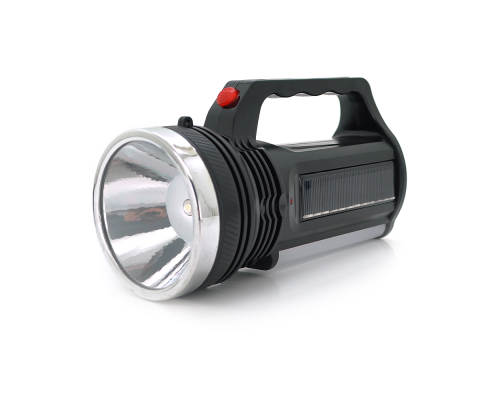 Ліхтар пошуковий ForLife FL-3276, 1LED+COB T6, 10W, 1+1 режим, 750mah, Black, IP40, кабель 220В+Solar, 170х80х100мм, BOX