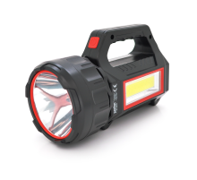 Ліхтар пошуковий Pahther PT-8895, 1LED+COB T6, 10W, 3+2+2 режими, 3600mah, Black, IP40, USB кабель+Solar, 200х95х130мм, BOX