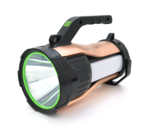 Ліхтар пошуковий Haoerliang HEL-T96, 1LED+COB T6, 10W, 3+2+2 режими, 20000mah, Black/Gold, IP40, USB кабель+Solar, 200х95х140мм, BOX