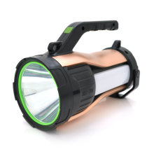 Ліхтар пошуковий Haoerliang HEL-T96, 1LED+COB T6, 10W, 3+2+2 режими, 20000mah, Black/Gold, IP40, USB кабель+Solar, 200х95х140мм, BOX