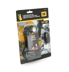 Ліхтар налобний CAT CT4305, 800LM, 3 режими, живлення від 2*26650, Blister