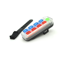 Задній стоп для велосипеда QX-W08B, 5 режимів, акумулятор, кабель USB, Red/Blue, Box