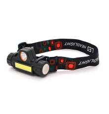 Налобний ліхтарик Watton WT-056,1 led 3W, 1 Led Cob, 2 режими, корпус-пластик, водостійкий, ip44, магніт, живлення АКБ вбудований, USB micro кабель, 6400K, BOX