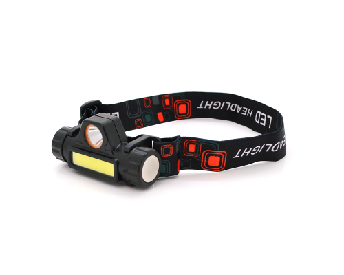Налобний ліхтарик Watton WT-056,1 led 3W, 1 Led Cob, 2 режими, корпус-пластик, водостійкий, ip44, магніт, живлення АКБ вбудований, USB micro кабель, 6400K, BOX