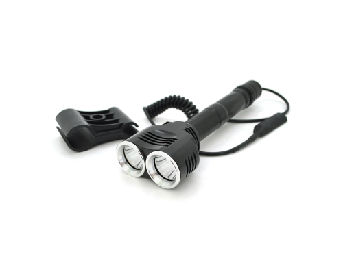 Ліхтар підствольний Bailong BL-Q2822, 2LED Cree XML-T6, 6W, кабель з кнопкою, 2х18650/8800mah, Black, IP56, СЗУ+АЗУ, 206х65х32х26мм, BOX