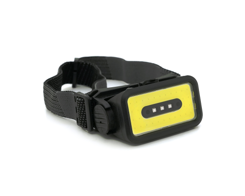Налобний ліхтарик Voltronic K352,1 Cob, 3 Led red, 5 режими, корпус-пластик, водостійкий, ip44, живлення АКБ вбудований, USB Type-С - кабель, 6500K, BOX