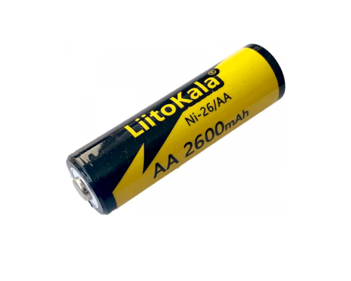 Акумулятор LiitoKala Ni-26/AA 1.2V AA 2600mAh NiMH Rechargeable Battery, 4 штуки в shrink, ціна за shrink