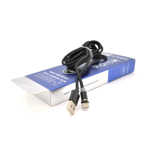 Магнітний кабель PiPo USB 2.0 /Lighting, 1m, 2А, тканинна оплетка, броньований, знімач, Black, BOX