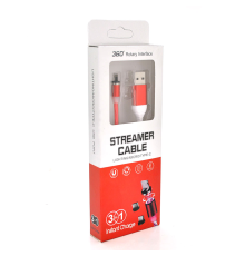 Магнітний кабель світиться USB 2.0 / Lighting, 1m, 2А, RED, OEM
