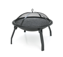 Гриль вугільний круглий, 55х28 см, Black