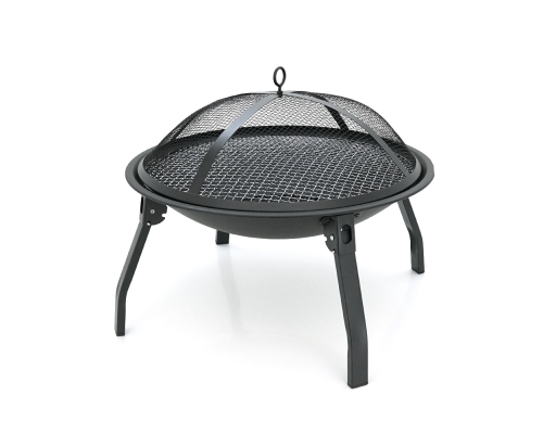 Гриль вугільний круглий, 55х28 см, Black