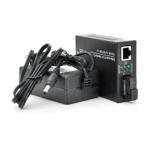Медіаконвертер POE, FT-1G1EPS-20, SC 20km, Fast Ethernet 10/100/1000 Мбит/с, + блок живлення 48В, 2,5А (0 +70 ° C), + перехідник, Q60