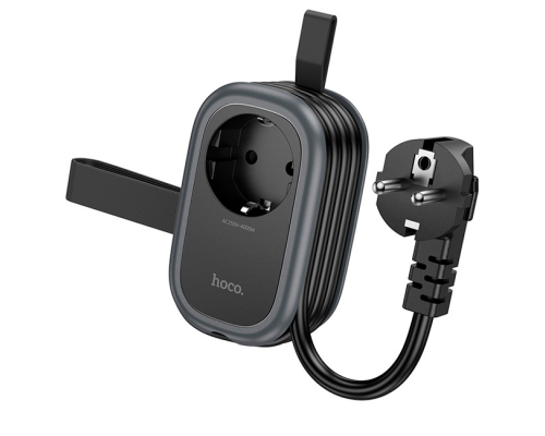Мережевий фільтр HOCO NS6 на 1 розетку + 2 USB + USB-C, 30W, кабель 1.1м, 220В, Black, Box Мережевий фільтр HOCO NS6 на 1 розетку + 2 USB + USB-C, 30W, кабель 1.1м, 220В, Black, Box
