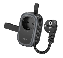 Фільтр HOCO NS7 на 1 розетку + 2 USB+ USB-C, 20W, кабель 1.1м, 220В, Black, Box