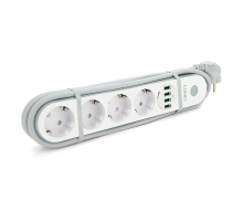 Мережевий фільтр LDNIO SE4432, 4 Розетки + 4 USB, 2 м, перетин 3х0,75мм, White, Box