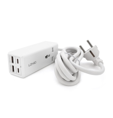 Мережевий фільтр LDNIO SС1418, 1 Розетка + 2 USB +2 Type-C, 2 м, перетин 3х0, 75мм, White, Box