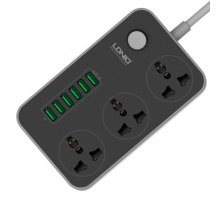 Мережевий фільтр LDNIO SC3604, 3 Розетки + 6 USB, 2 м, перетин 3х0,75мм, Black, Box Мережевий фільтр LDNIO SC3604, 3 Розетки + 6 USB, 2 м, перетин 3х0,75мм, Black, Box